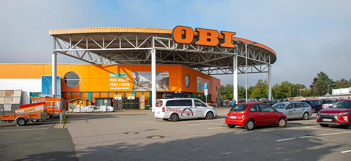 OBI Parkplatz Freiberg-Sachsen