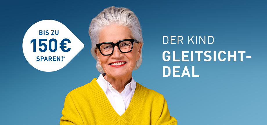 Bild zu Bis zu 150 € auf unsere KIND Gleitsichtgläser sparen. Das Angebot gilt nur für kurze Zeit.