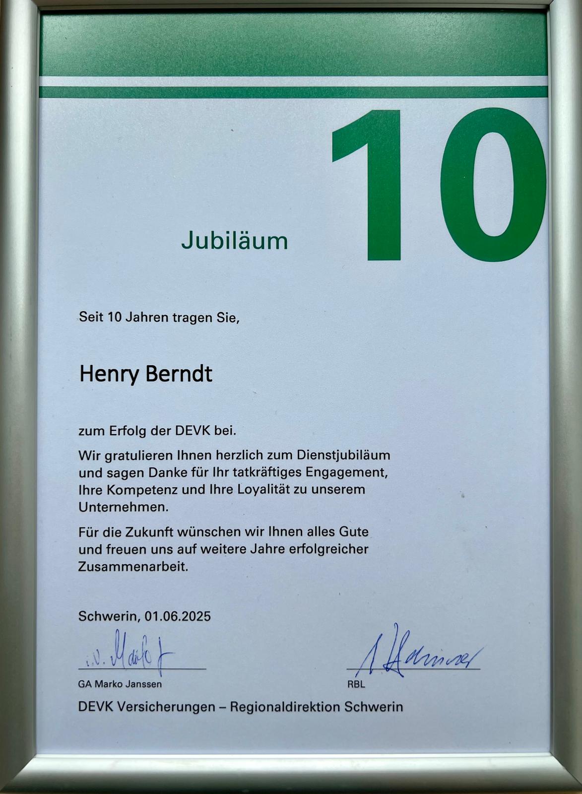 Bild 10 DEVK Versicherungen: Henry Berndt in Stralsund