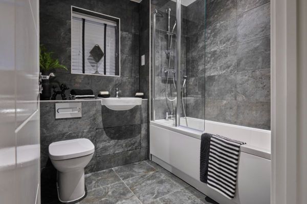 Photography of the bathroom interior of the Cringleford Heights Marlborough Show Home Crest Nicholson - Cringleford Heights Norwich 01603 298868