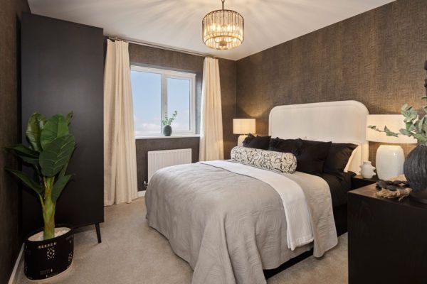 Photography of the bedroom interior of the Cringleford Heights Marlborough Show Home Crest Nicholson - Cringleford Heights Norwich 01603 298868