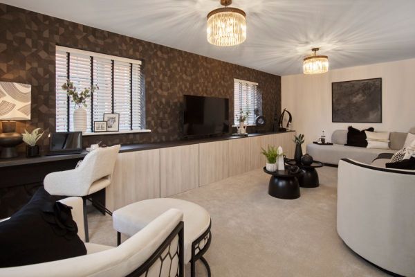Photography of the living room interior of the Cringleford Heights Marlborough Show Home Crest Nicholson - Cringleford Heights Norwich 01603 298868