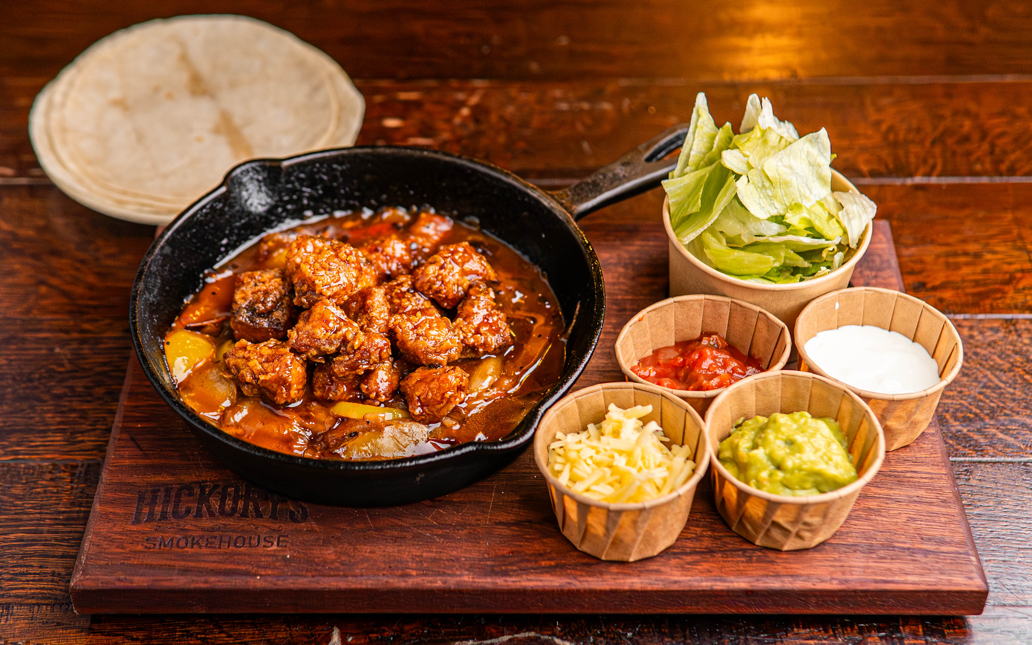 Hot Honey Pork Burnt End Fajitas