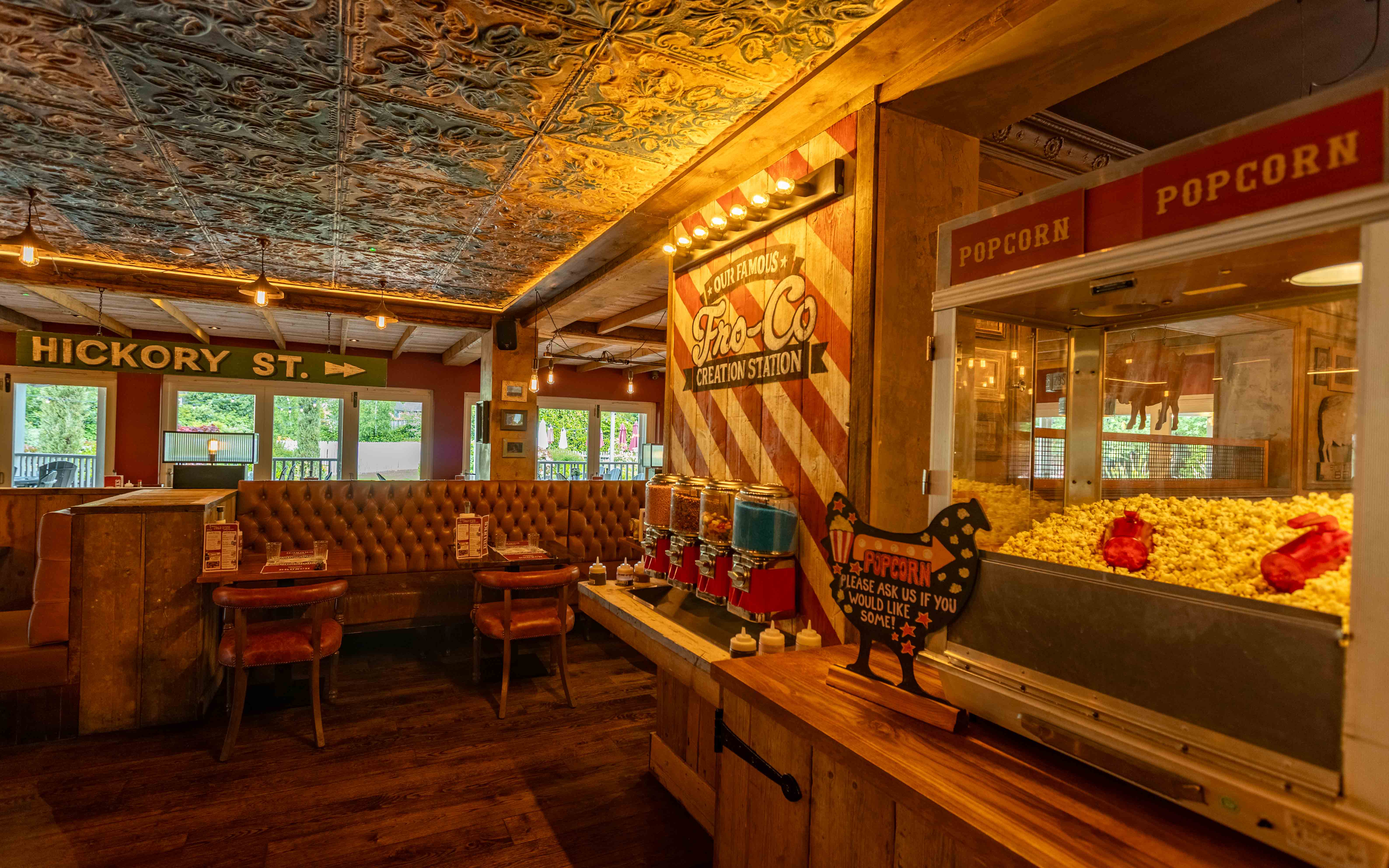 Fresh Popcorn and Fro-Co Creation Station at Hickory's Castle Bromwich