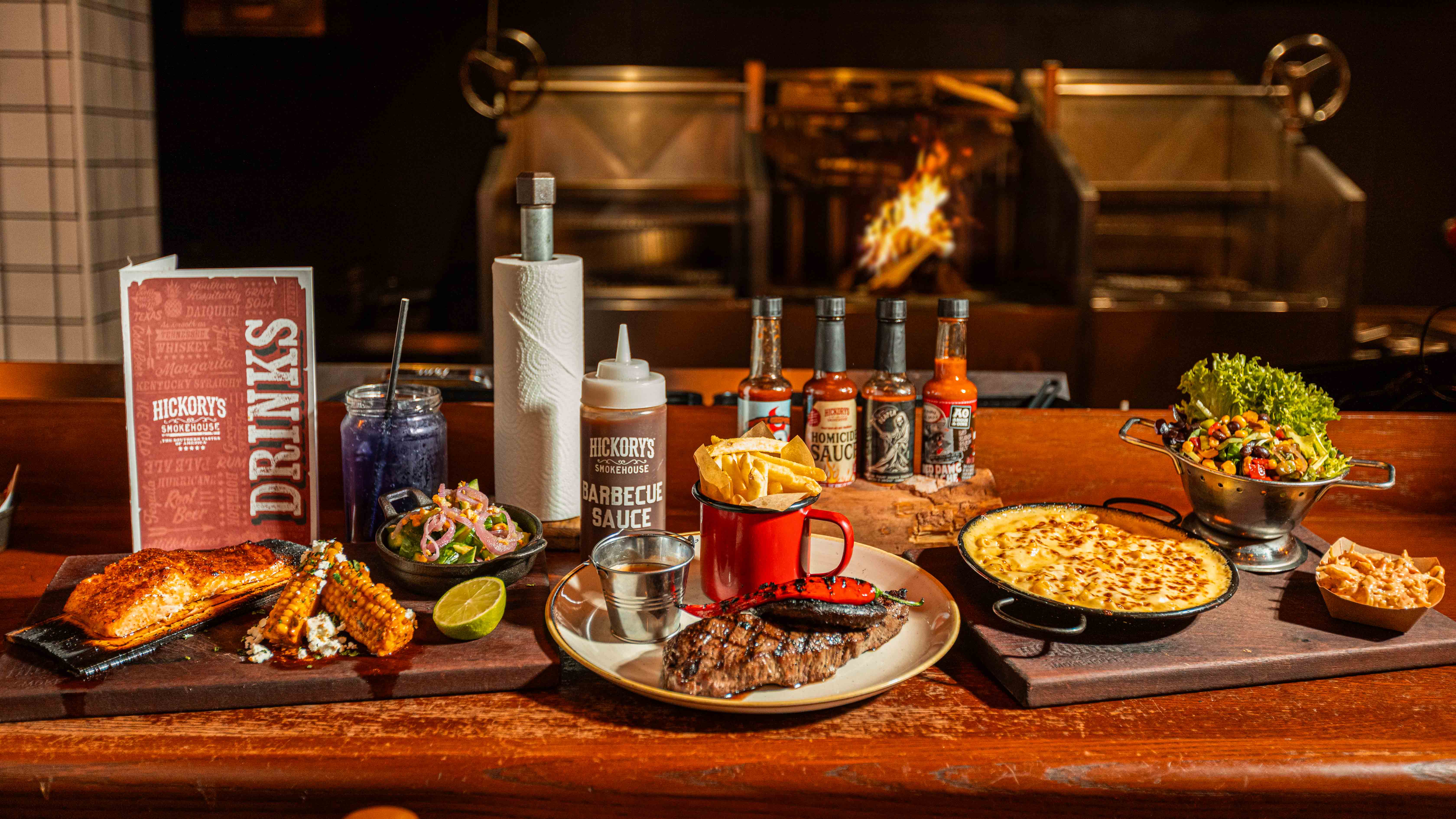 Chef's bar seating at Hickory's Smokehouse