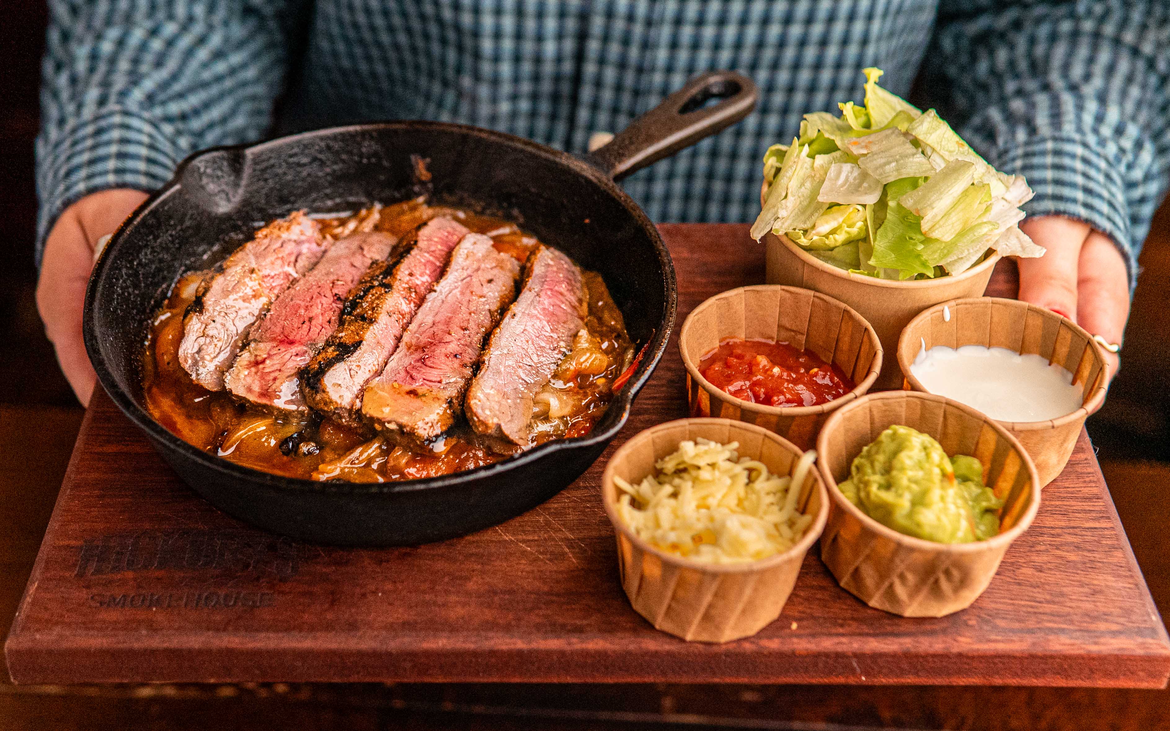 Blackened Butt Steak Fajitas