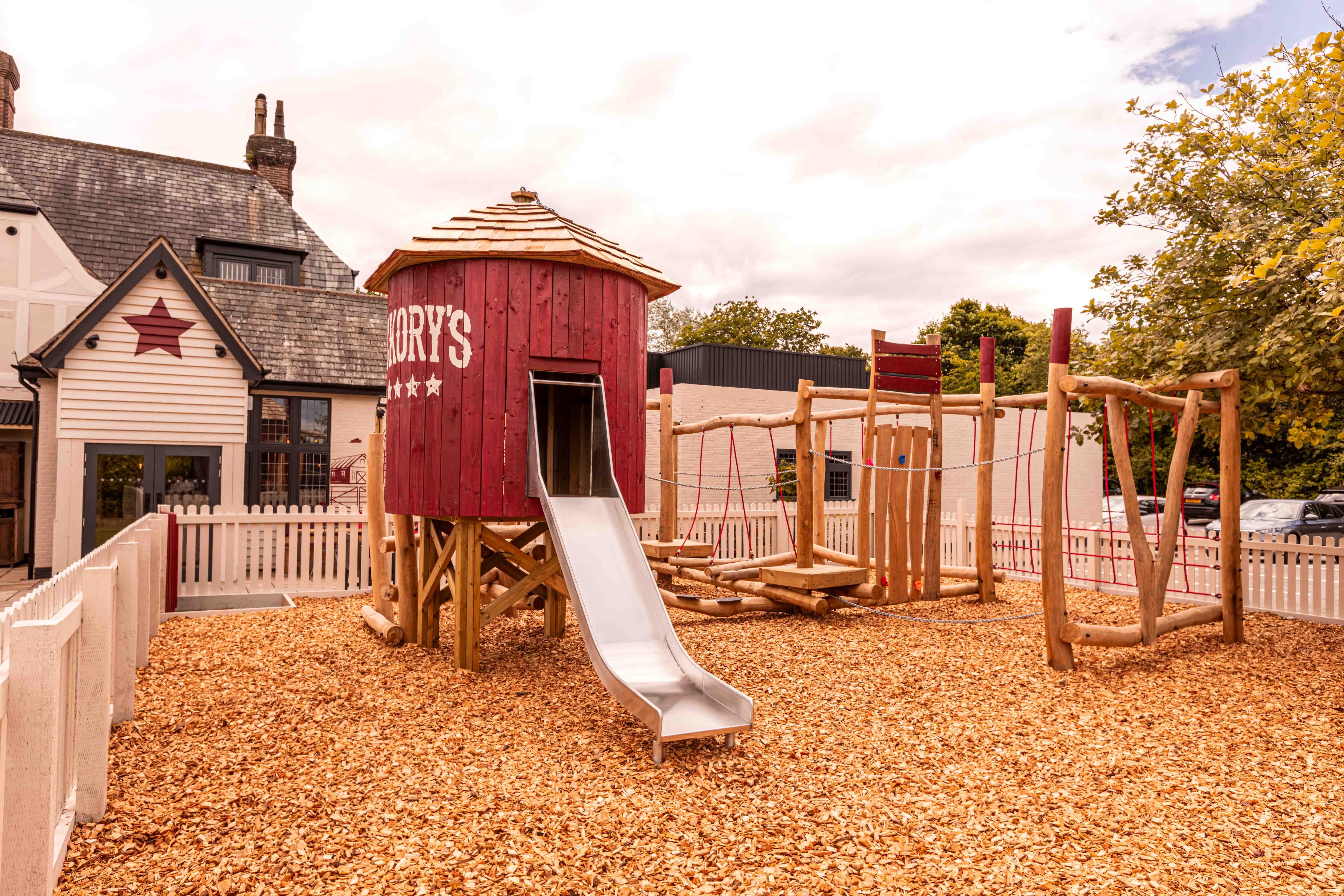 Kids out-door play area at Hickory's Smokehouse Adel