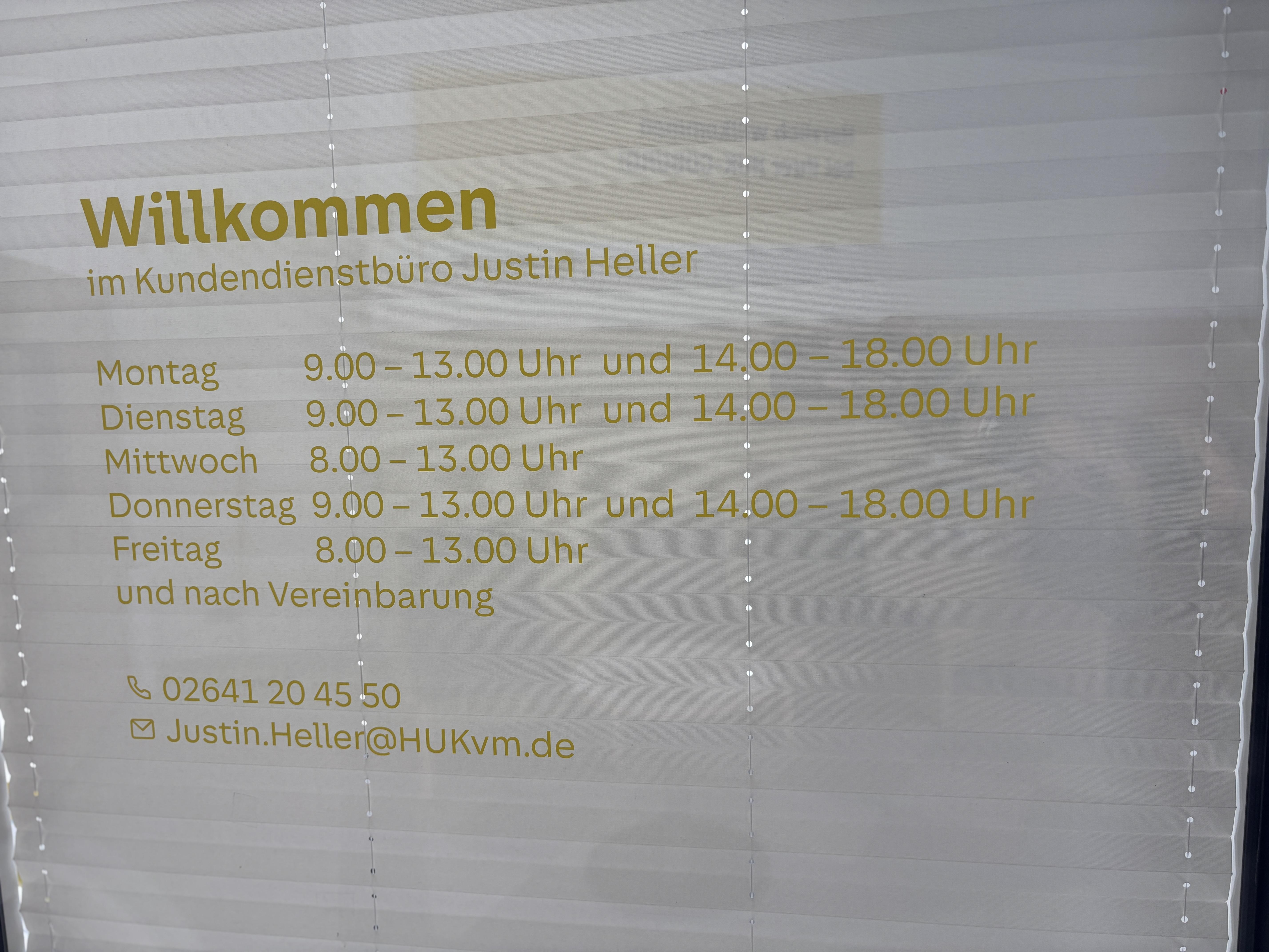 HUK-COBURG Versicherung Justin Heller in Bad Neuenahr-Ahrweiler, Rathausstr. 27 in Bad Neuenahr-Ahrweiler