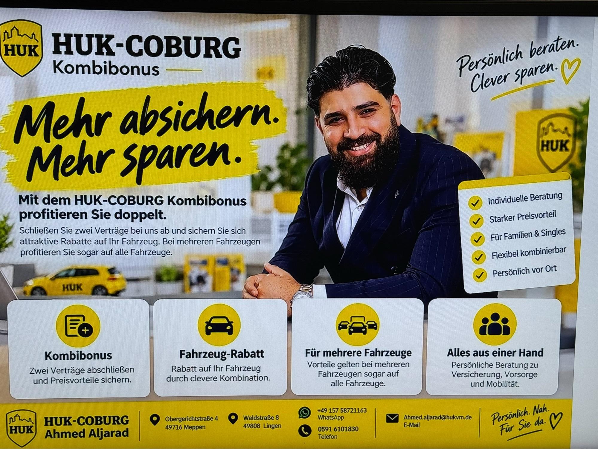 HUK-COBURG Versicherung Ahmed Aljarad in Lingen, Waldstr. 8 in Lingen