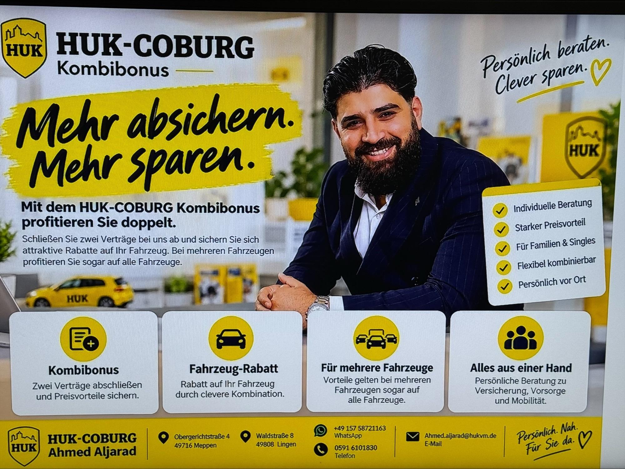 HUK-COBURG Versicherung Ahmed Aljarad in Lingen, Waldstr. 8 in Lingen