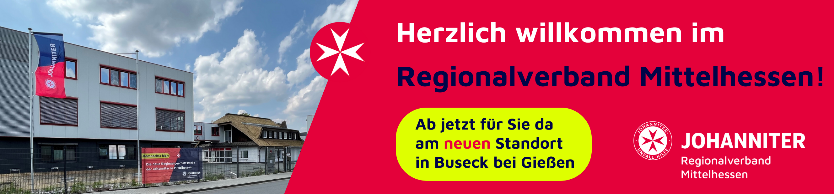 Johanniter-Unfall-Hilfe e.V. - Geschäftsstelle Buseck / Gießen, Johanniterstraße 2 (ehem. Edekastraße 10) in Buseck