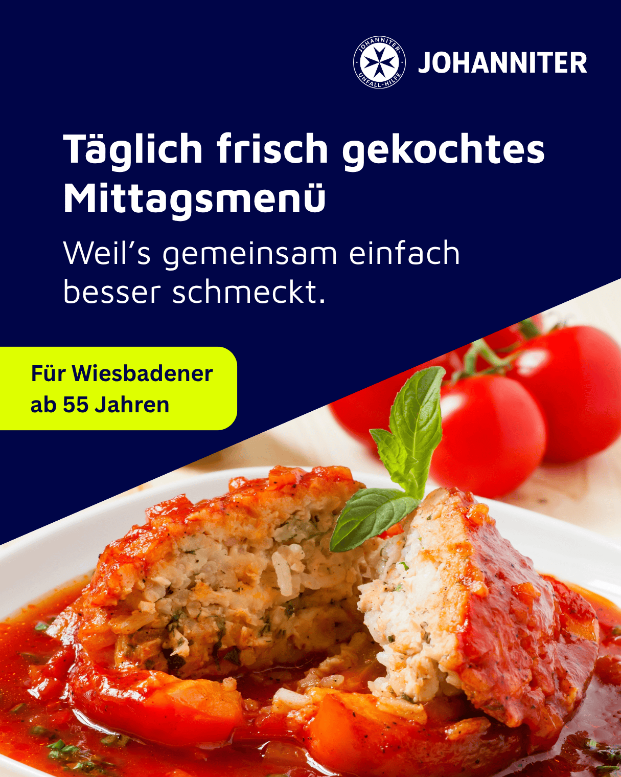 Johanniter-Unfall-Hilfe e.V. - Gemeinsame Essenszeit in Wiesbaden-Klarenthal, Goerdelerstraße 47/47a in Wiesbaden