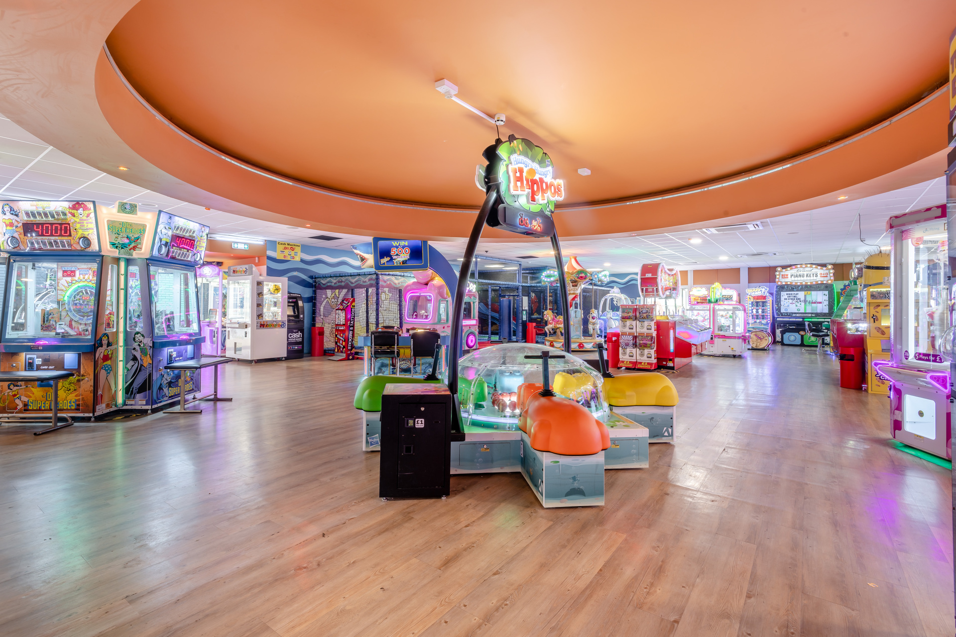 The arcade at Vauxhall Holiday Park