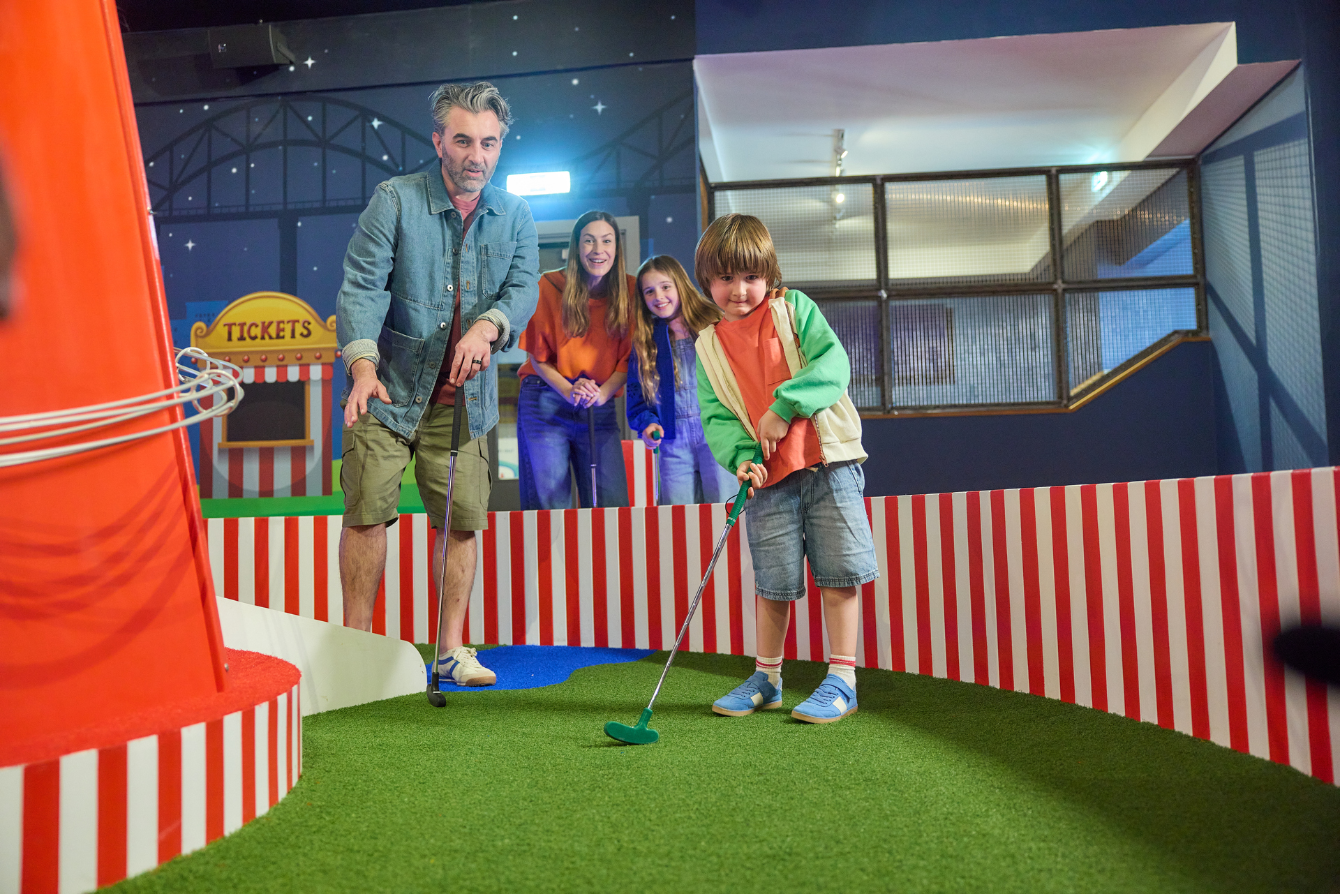 Fairground mini golf at Highfield Grange Holiday Park
