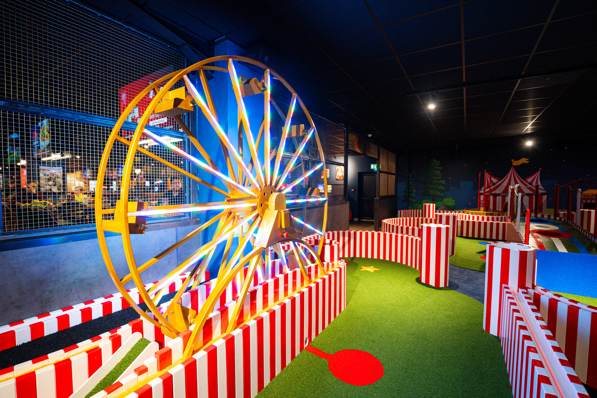 Indoor Fairground Golf at Vauxhall Holiday Park