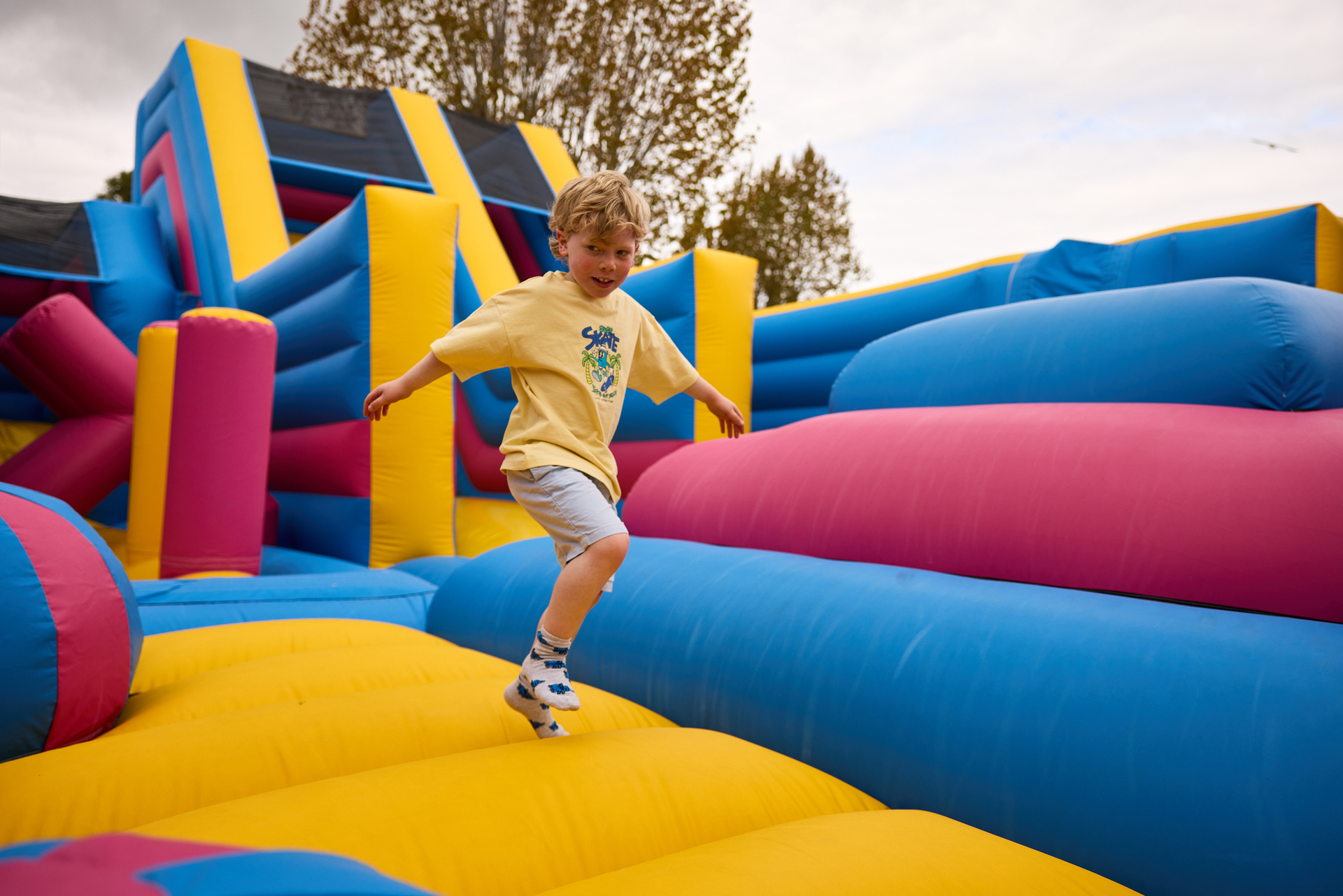 Bouncy castle at Highfield Grange Holiday Park