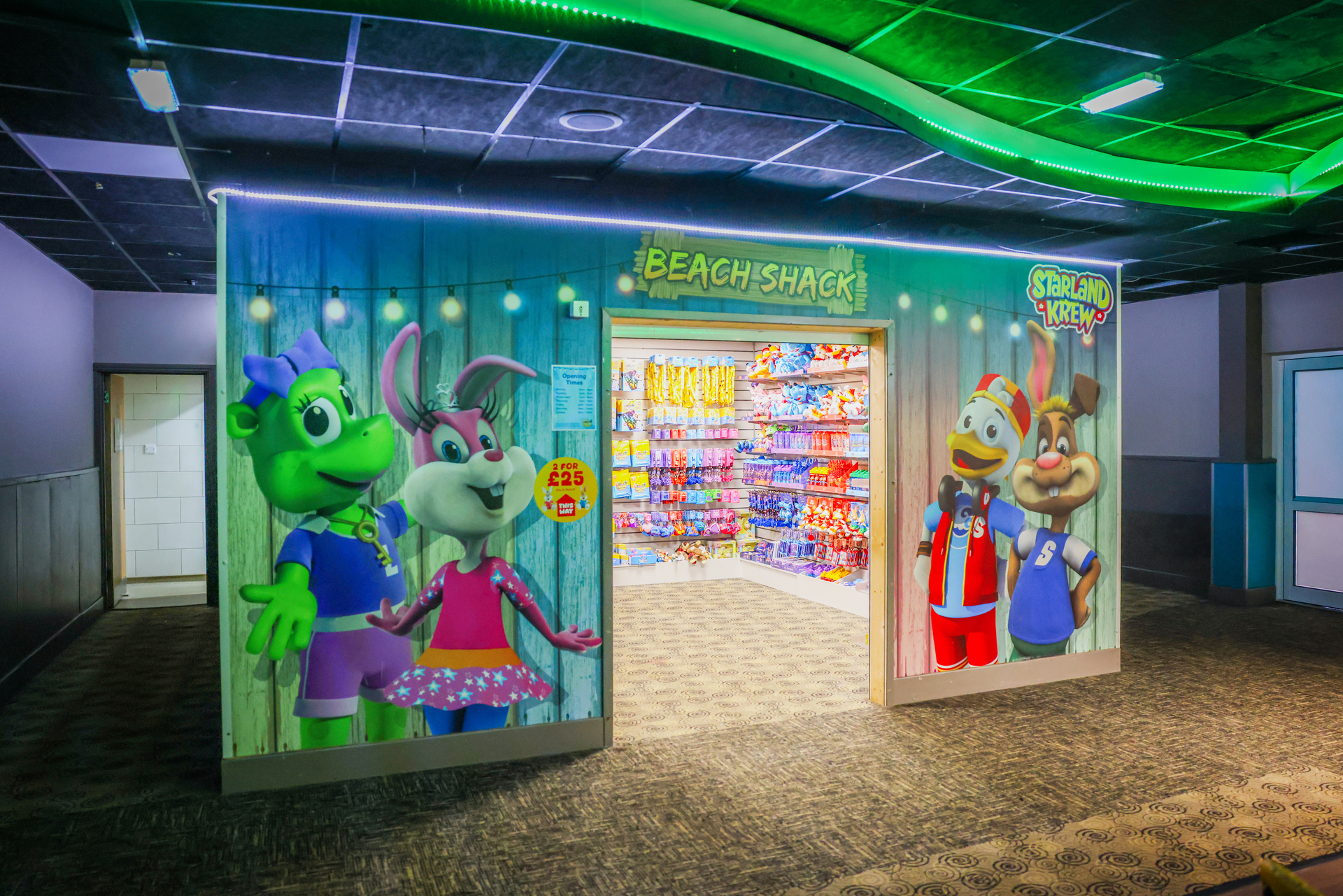 The Starland Krew children's gift shop at Vauxhall Holiday Park